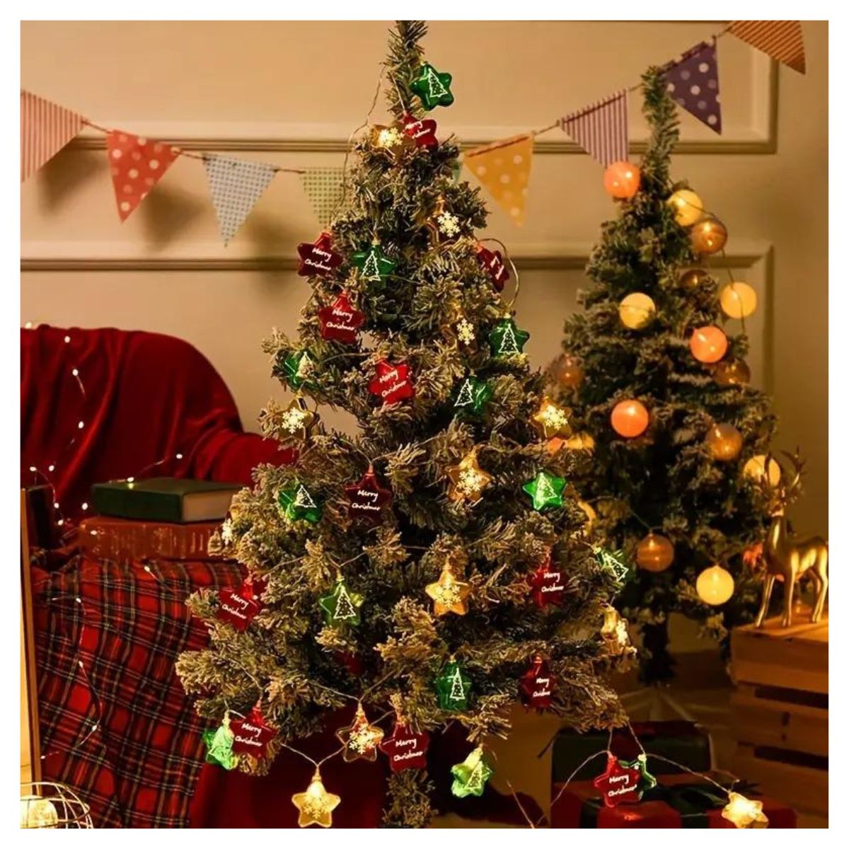 Guirnalda Estrella de Navidad 10 Luces LED
