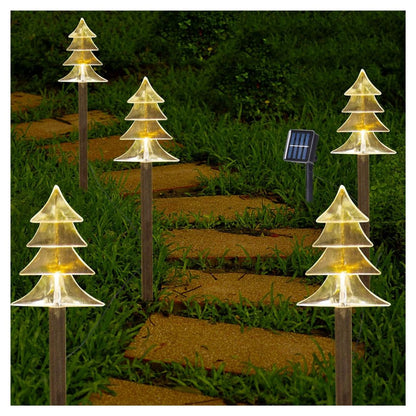 Kit Navideño Solar: 5 Pinos Luminosos para un Jardín Mágico 🎅✨