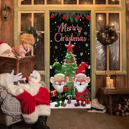 Cubierta Navideña para Puerta – Diseño Sorpresa al Azar 🎄
