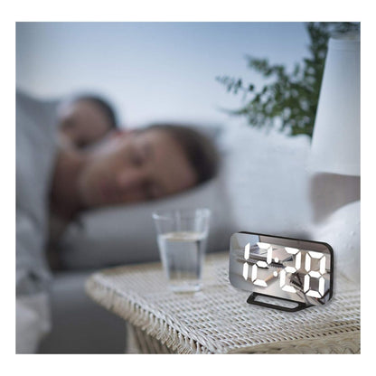 Reloj Despertador Digital con Espejo LED 7”