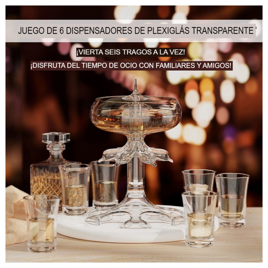 Fiesta Mágica Dispensador 6 Chupitos Listos al Instante🍷🍷