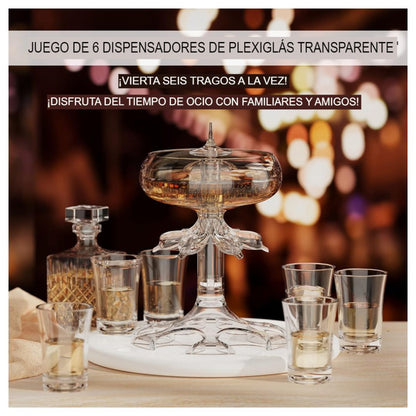 Fiesta Mágica Dispensador 6 Chupitos Listos al Instante🍷🍷
