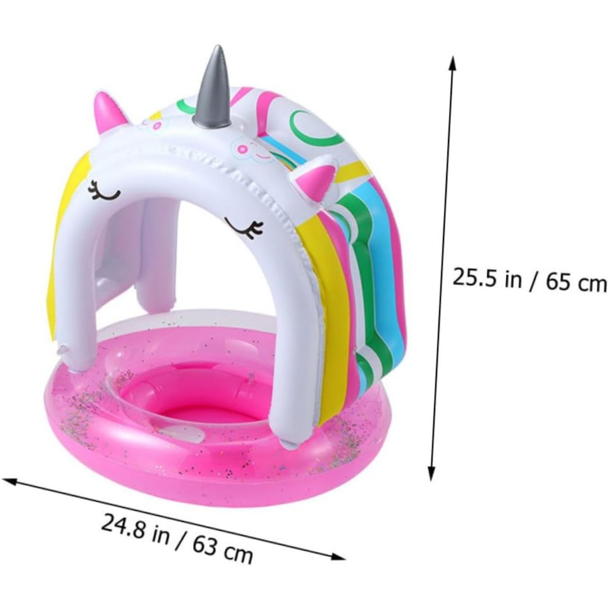 Unicornio Inflable con Sombra ☀️🦄 ¡Imperdible!