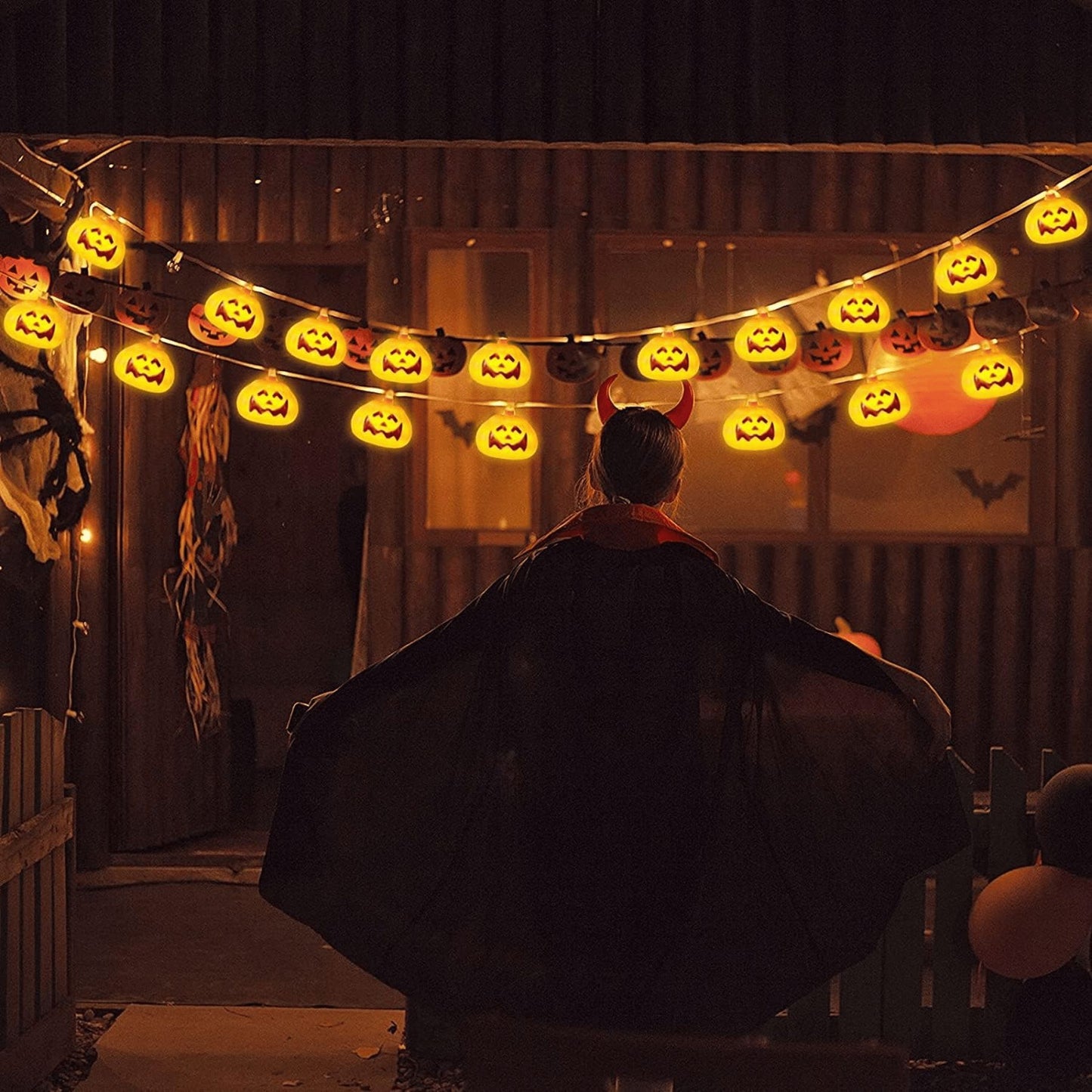 Girnaldas 10 Luces Led De Halloween Calabazas