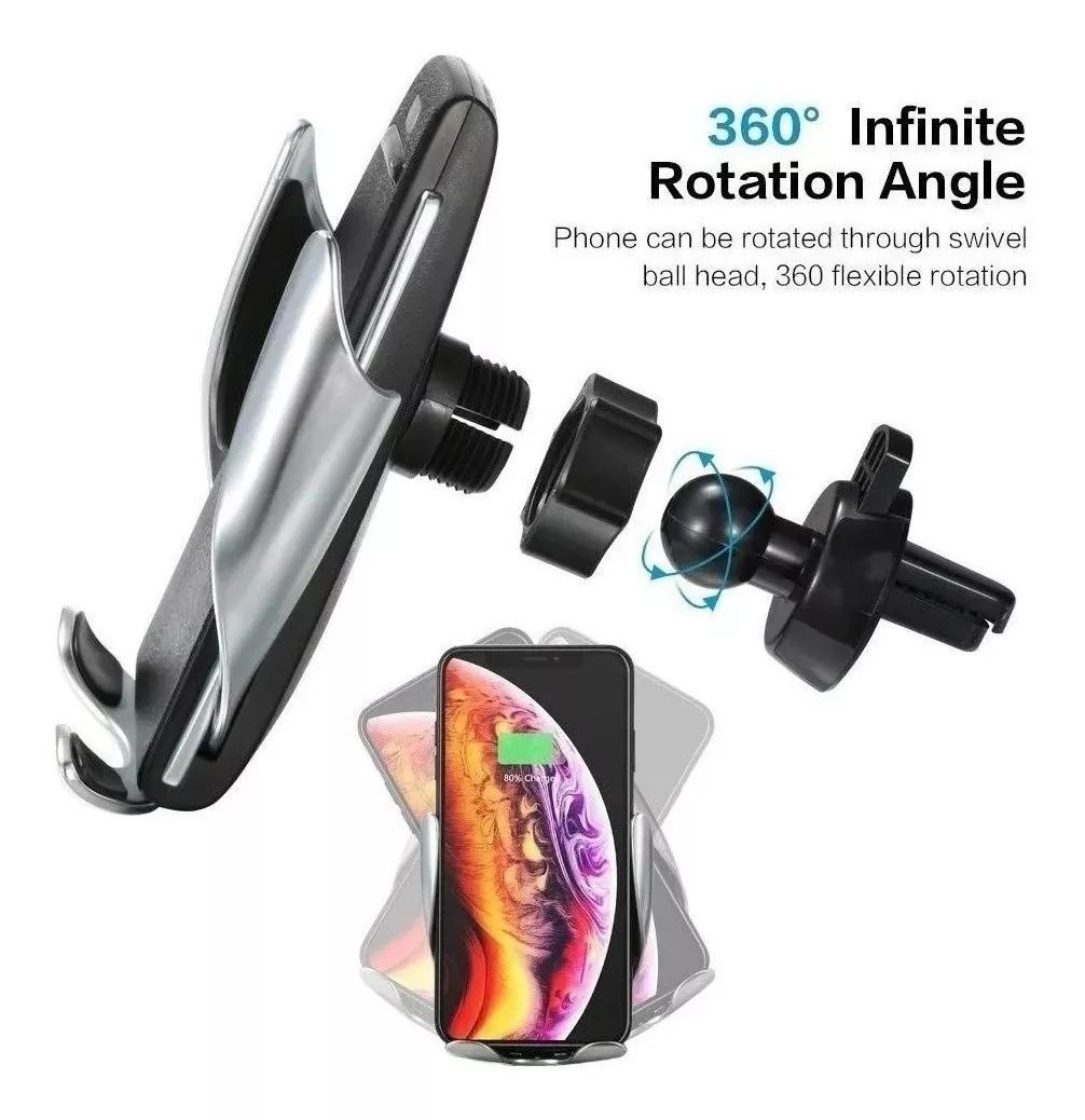 Soporte Premium para Auto con Cargador Inalámbrico Inteligente