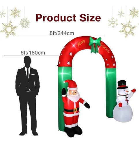 🎄 Arco Inflable Navideño Gigante | ¡La Navidad Comienza en la Puerta!
