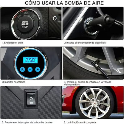 Inflador Portátil Inteligente – Precisión y Rapidez