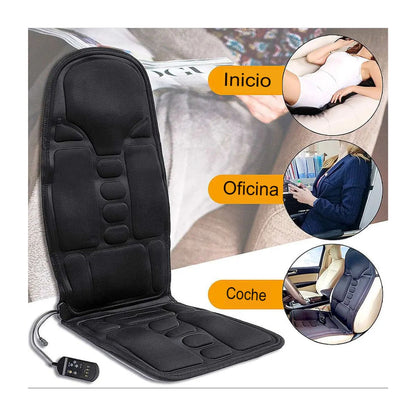 Masajeador Vibratorio Portátil – 5 Niveles de Intensidad para Auto, Oficina y Hogar