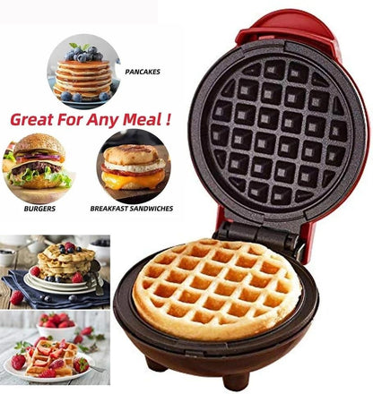 Waflera Mini Eléctrica para Waffles Dulces y Salados