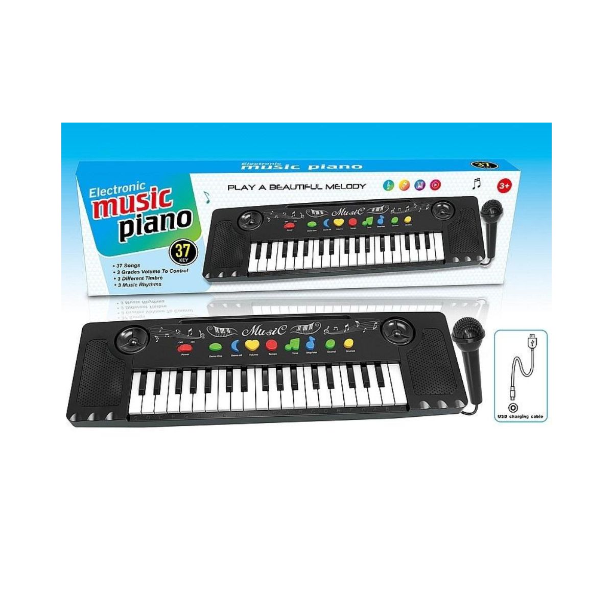 🎤 Piano Infantil con Micrófono y Luces