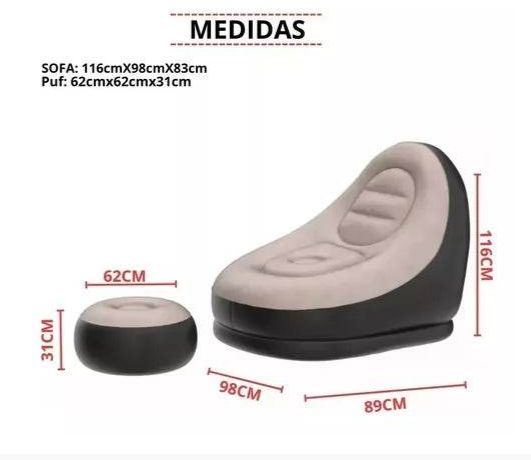 Sofá Inflable 2 Piezas – Armado en Segundos