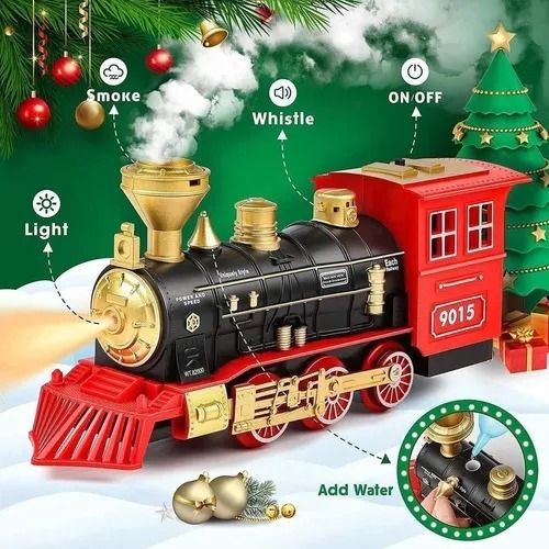🎄🚂 Tren Navideño con Humo Real – ¡Magia en Cada Vuelta!