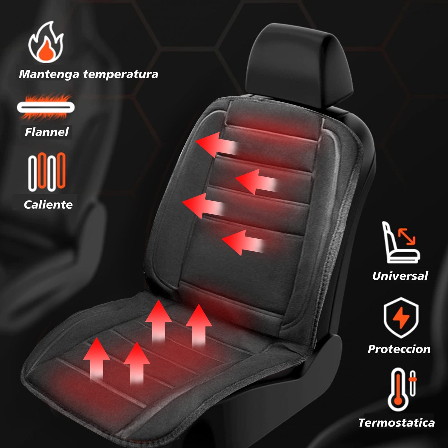 🔥 Funda Calefaccionable para Asiento de Auto – Conduce Siempre con Calor 🔥