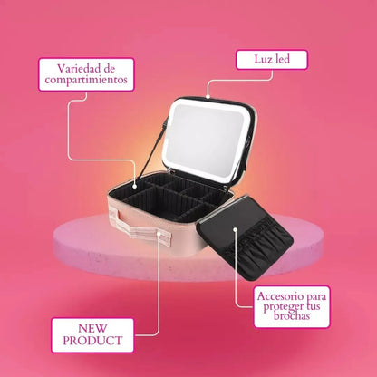 Luz Perfecta, Maquillaje Perfecto – Estuche Portátil con LED Integrado