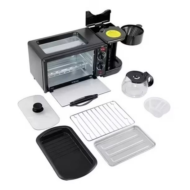 HORNO ELÉCTRICO - CAFETERA - FREIDORA 3 EN 1