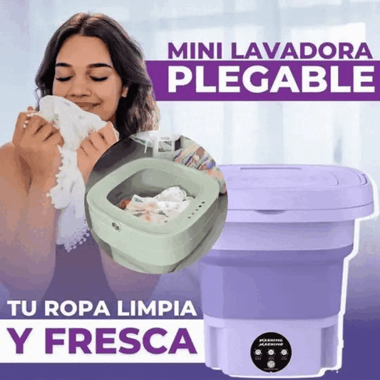 Tu Aliada de Viajes y Hogar: Mini Lavadora Plegable 9L